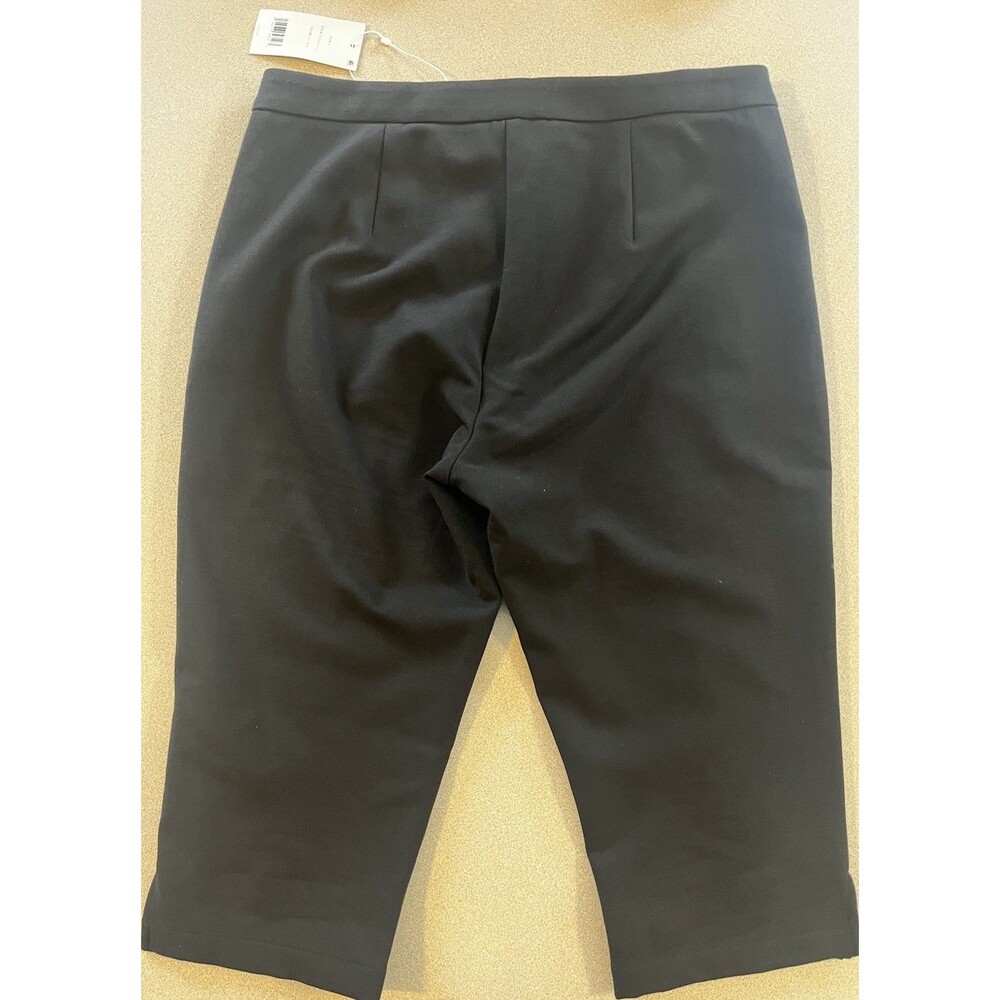 Vince Black Knee Length Stretch Cotton Blend Knit Short NWT $245 Size 8 - Picture 2 of 10